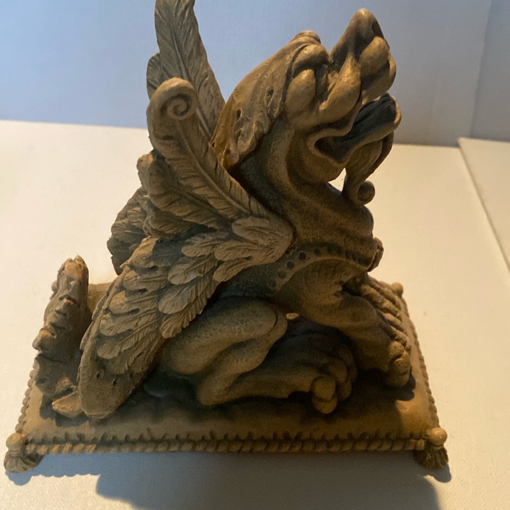 Vintage Gargoyle Statue, Gothic, European Styled Sculpture by Toscano